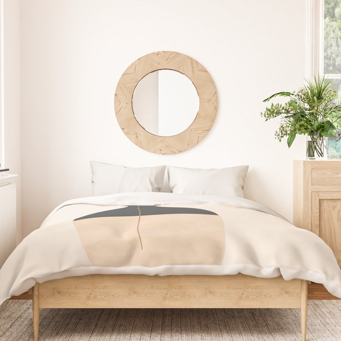 Minimal Abstract Art Vase Flower 3a Duvet Cover Gallery Image 3