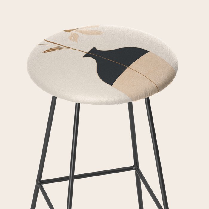 Minimal Abstract Art Vase Flower 3a Stool Gallery Image 2