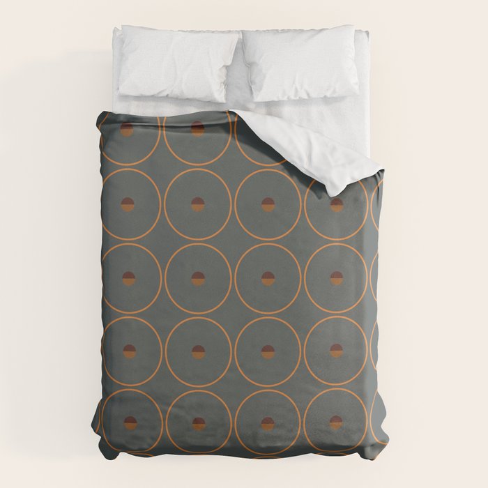 catch II anthracite and ocher Duvet Cover Gallery Image 1
