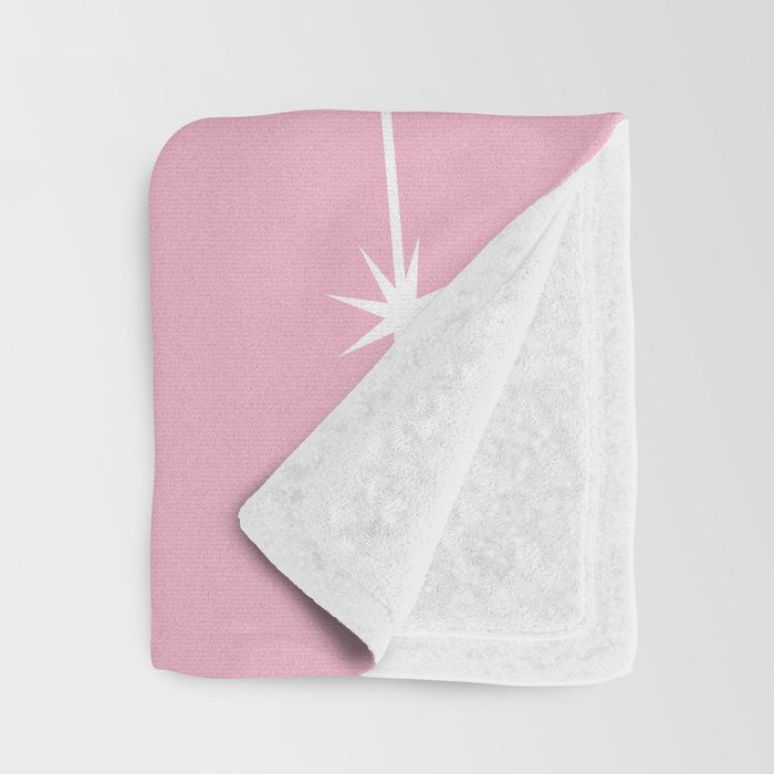 Aries Zodiac Star Constellation Line Art Soft Pink Throw Blanket Gallery Image 3