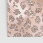 Rosegold Blush Leopard Glitter   Poster Gallery Image 3