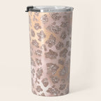 Rosegold Blush Leopard Glitter   Travel Mug Gallery Image 3