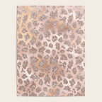 Rosegold Blush Leopard Glitter   Poster Gallery Image 4