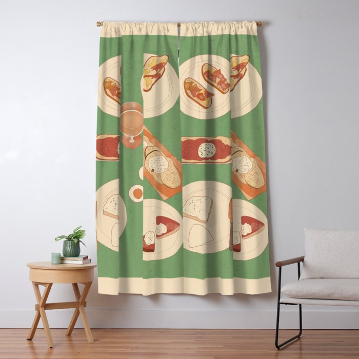 Breakfast 4 Window Curtain Gallery Image 1