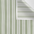 Classic Double Stripe Pattern in Pale Gray and Sage Green Wall Tapestry Gallery Image 3