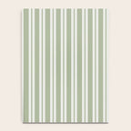 Classic Double Stripe Pattern in Pale Gray and Sage Green Notebook Gallery Image 4