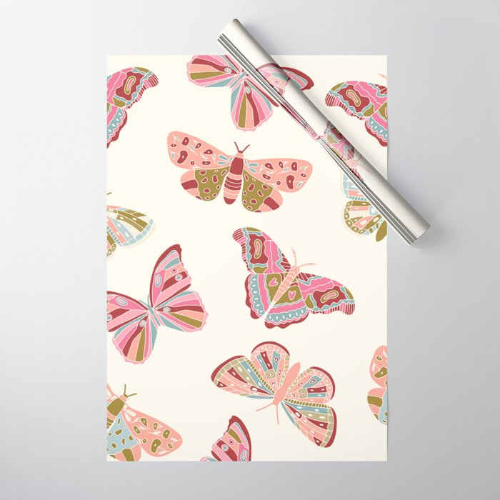 Vintage Butterflies - pattern Wrapping Paper Gallery Image 1