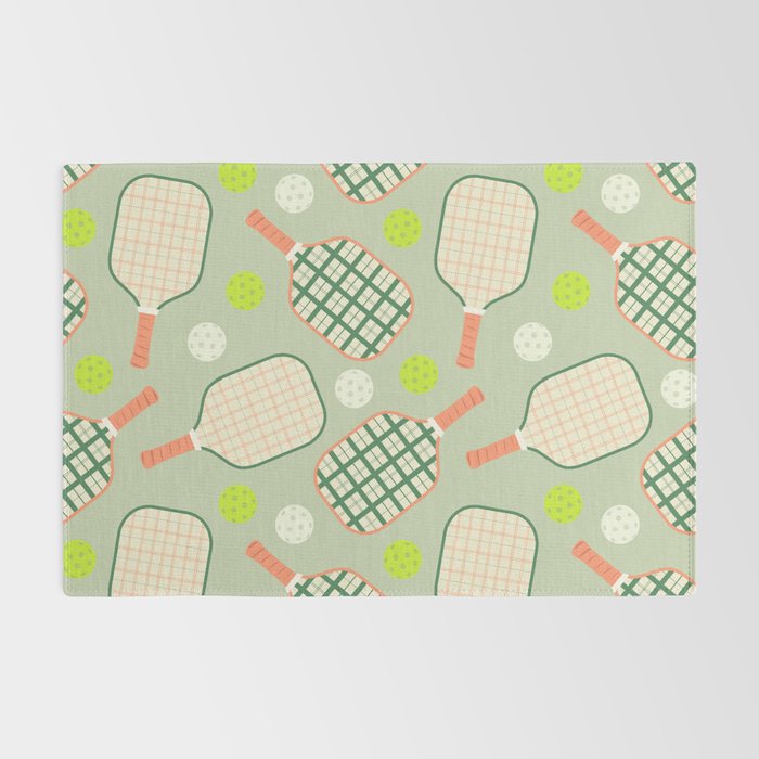 Retro Pickleball Pattern Rug Gallery Image 2