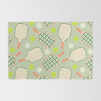 Retro Pickleball Pattern Rug Gallery Image 2