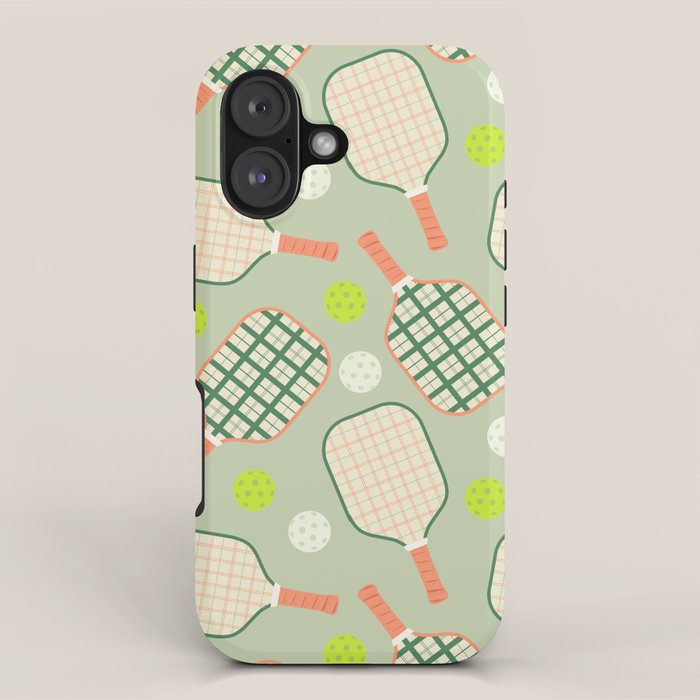 Retro Pickleball Pattern iPhone Case Gallery Image 1