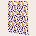 Blue and yellow Lemon Summery Pattern Wallpaper Gallery Image 2