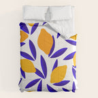 Blue and yellow Lemon Summery Pattern Comforter Gallery Image 6
