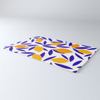 Blue and yellow Lemon Summery Pattern Rug Gallery Image 3