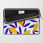 Blue and yellow Lemon Summery Pattern Laptop Sleeve Gallery Image 2