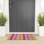 Wobbly Colorful Gingham Pattern Welcome Mat Gallery Image 3