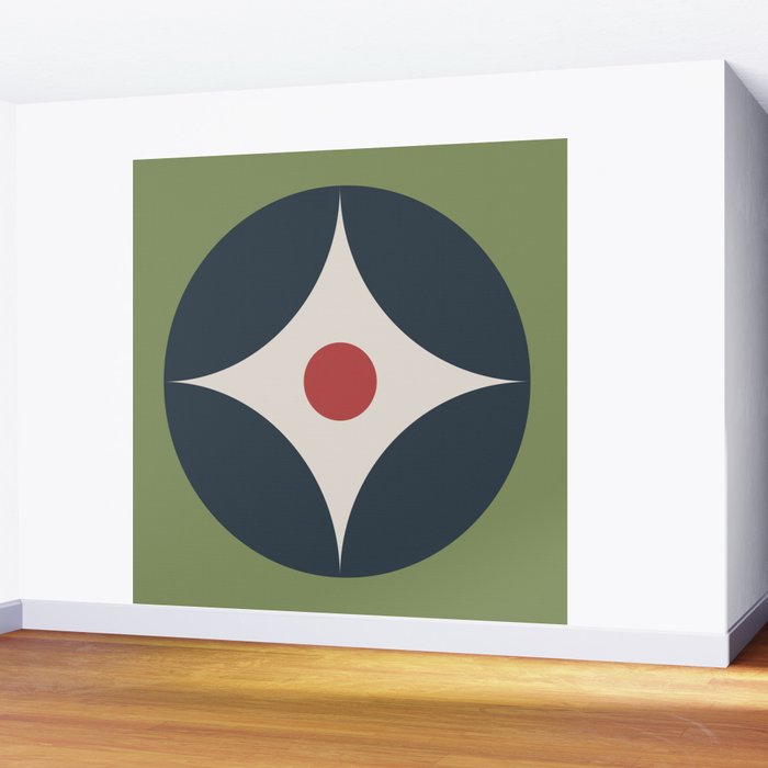 Modern Geometric Starburst Wall Mural Gallery Image 2