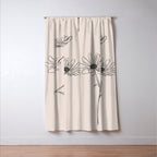 Minimal Line Art Flowers 6 Window Curtain Gallery Image 3