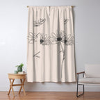 Minimal Line Art Flowers 6 Window Curtain Gallery Image 5