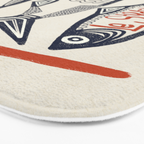 Le Sardine Retro Inspired Art Print Bath Mat Gallery Image 3