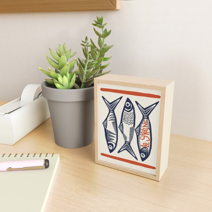 Le Sardine Retro Inspired Art Print Mini Art Print Gallery Image 2