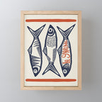 Le Sardine Retro Inspired Art Print Mini Art Print Gallery Image 1
