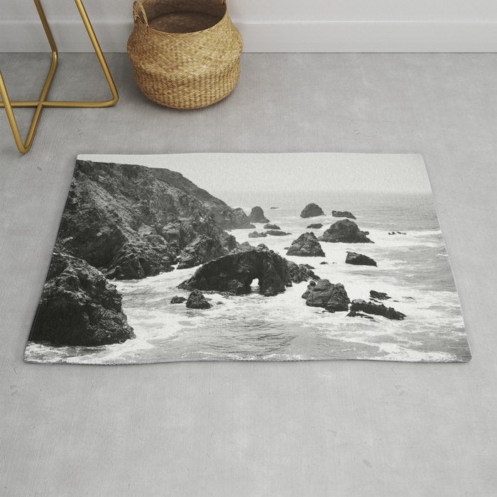 Bodega Bay in Black-and-White Rug Gallery Image 1