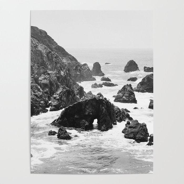 Bodega Bay in Black-and-White Poster Gallery Image 1