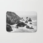 Bodega Bay in Black-and-White Bath Mat Gallery Image 1