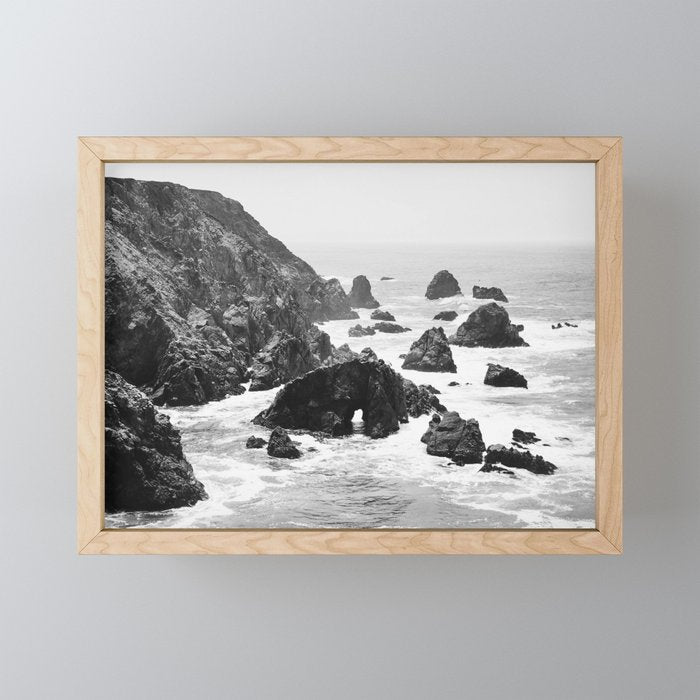 Bodega Bay in Black-and-White Mini Art Print Gallery Image 1
