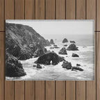 Bodega Bay in Black-and-White Outdoor Rug Gallery Image 1