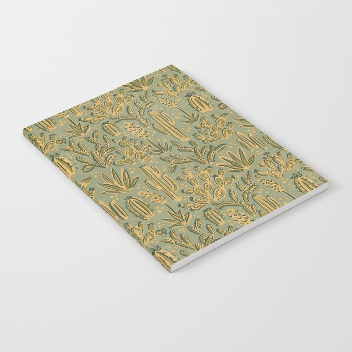 Cactus Desert - green and gold Notebook Gallery Image 1