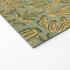Cactus Desert - green and gold Welcome Mat Gallery Image 2
