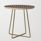Atomic Age Retro 50s Starburst Pattern in Dusty Blush Pink and Black Side Table Gallery Image 1