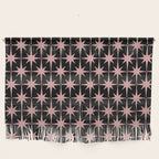 Atomic Age Retro 50s Starburst Pattern in Dusty Blush Pink and Black Wall Hanging Gallery Image 1