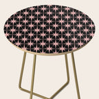 Atomic Age Retro 50s Starburst Pattern in Dusty Blush Pink and Black Side Table Gallery Image 2