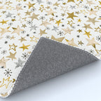 Christmas Golden Stars Elegant Celestial Stars Rug Gallery Image 4