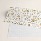 Christmas Golden Stars Elegant Celestial Stars Wrapping Paper Gallery Image 2