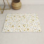 Christmas Golden Stars Elegant Celestial Stars Rug Gallery Image 1