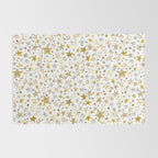 Christmas Golden Stars Elegant Celestial Stars Rug Gallery Image 2
