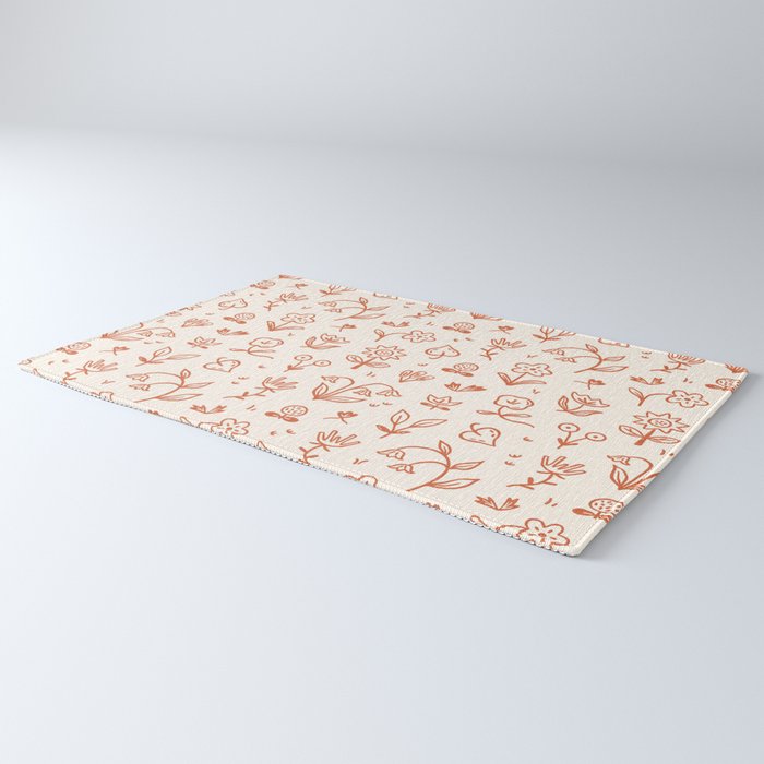 Playful Flower Doodles Rug Gallery Image 3