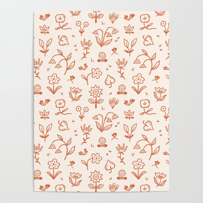Playful Flower Doodles Poster Gallery Image 4