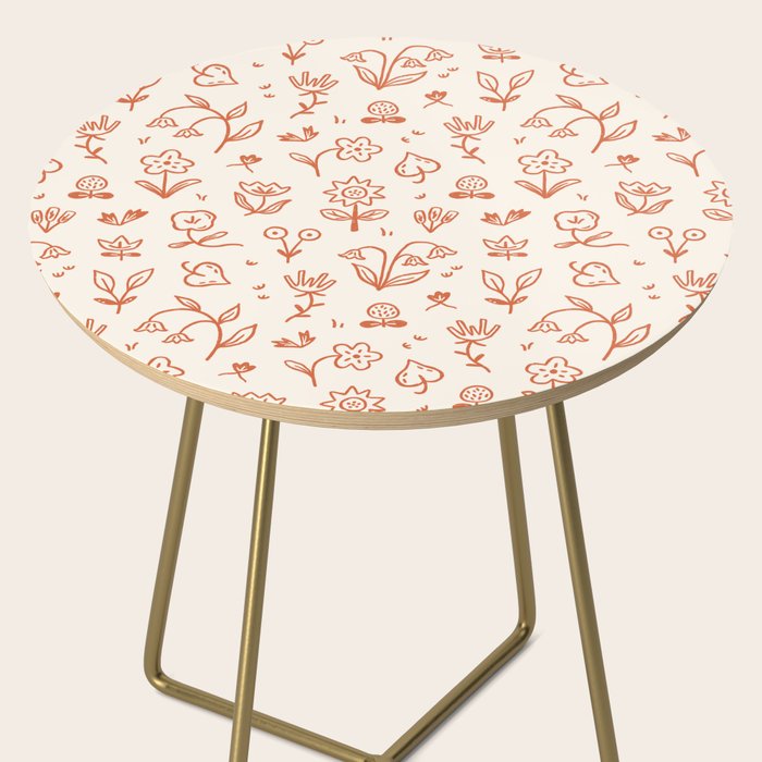 Playful Flower Doodles Side Table Gallery Image 2