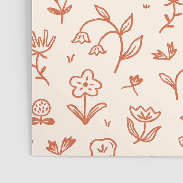 Playful Flower Doodles Poster Gallery Image 3