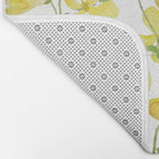 yellow buttercup flowers filed watercolor  Bath Mat Gallery Image 2