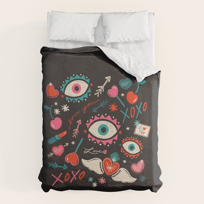 Love Pop Icons Duvet Cover Gallery Image 1