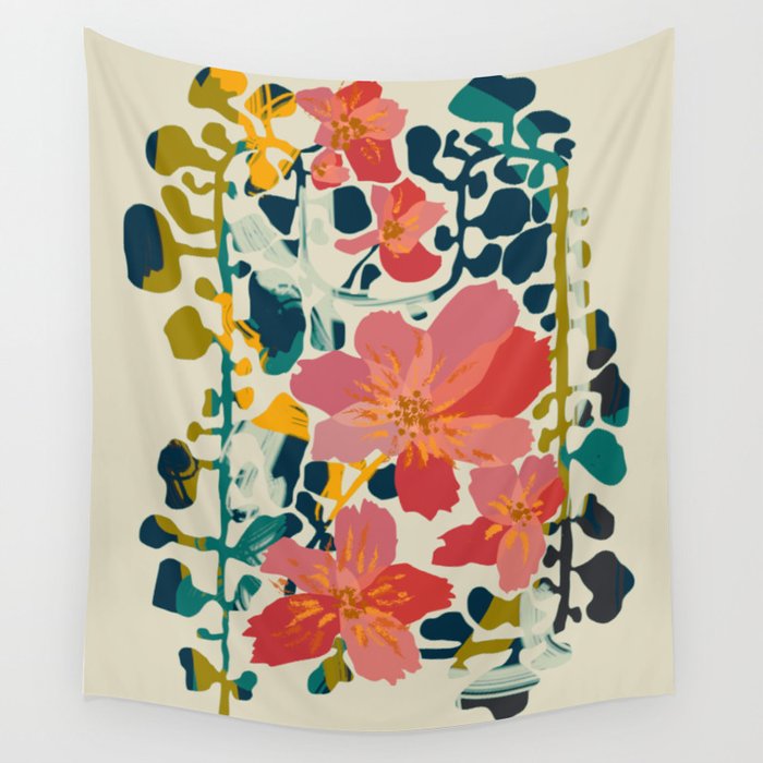 colorful orchid Wall Tapestry Gallery Image 4