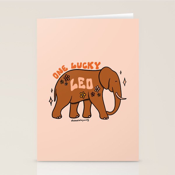 One Lucky Leo Stationery Card Gallery Image 2