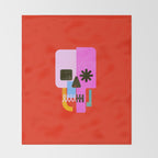 Encrypted Skull Throw Blanket Gallery Image 2