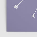 Taurus Zodiac Star Constellation Line Art Lavender Purple Poster Gallery Image 3