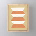Geometric Vase - Orange Gold  Mini Art Print Gallery Image 1